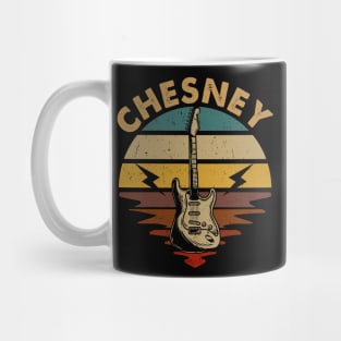 Vintage Guitar Beautiful Name Chesney Personalized Mug